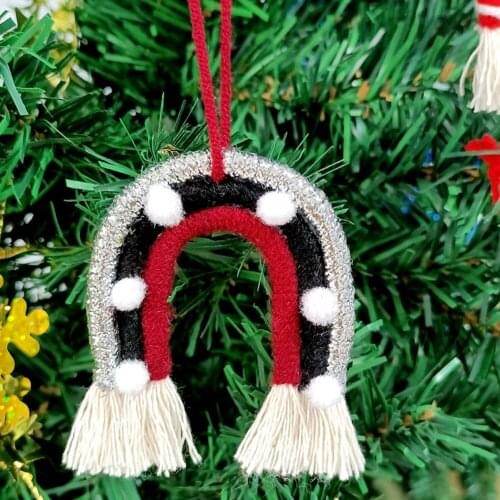 Christmas Rainbow Hanging Decoration Nursery Baby Kids Bedroom Decorative Pendants With Tassels New Year Decoration Assessories