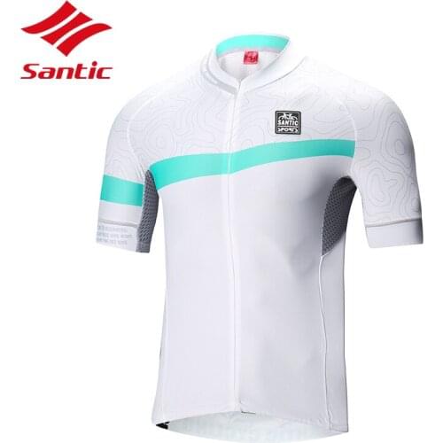 Santic Jersey Cycling Jersey Men Summer Breathable Motocross Jersey Cycling Clothing Downhill Jersey Maillot Ciclismo Shirt