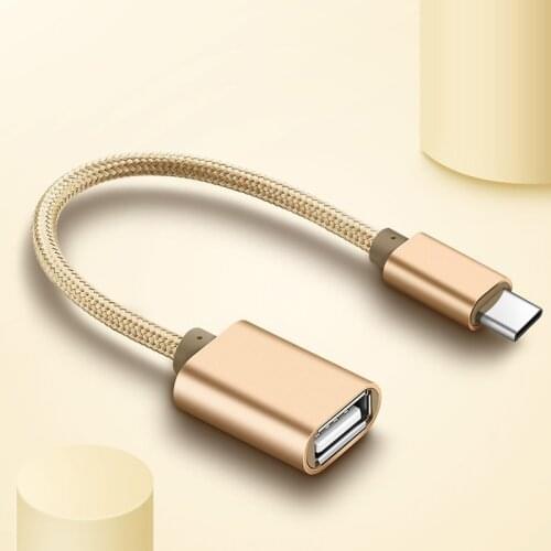 Braid Type C USB 3.1 Male to OTG Type-A Female Adapter Cord For Android leTV Huawei oppo vivo Tablet PC samsung Smartphone