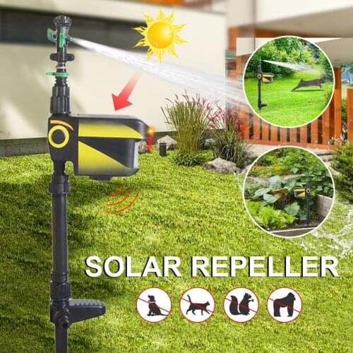 Sprinkler Solar Animal Repeller Water Deterrent Sprinkler Garden Orchard Bird Repeller for Yard Garden Animal Repeller Pest Con