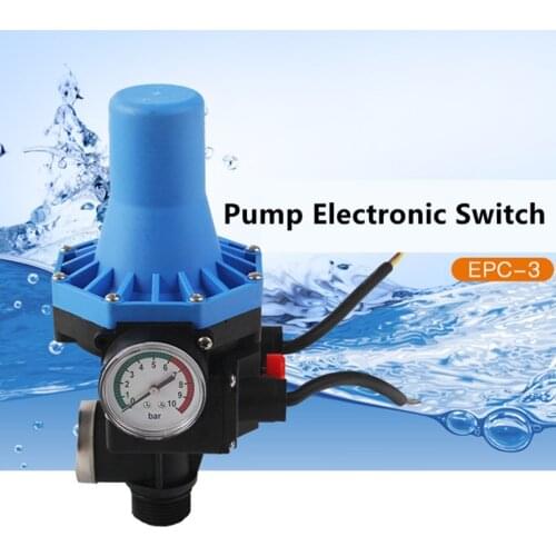 Waterproof Pressure Switch Adjustable Water Pump Automatic Pressure Control Electronic Switch With Pressure Gauge Max.10 Bar