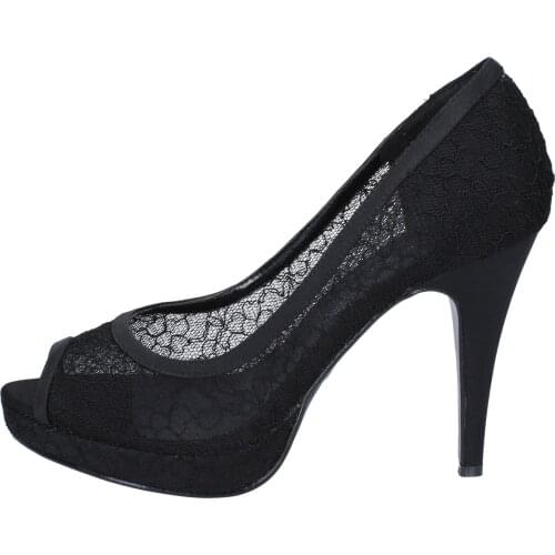 TOP WOMEN pumps woman black fabric