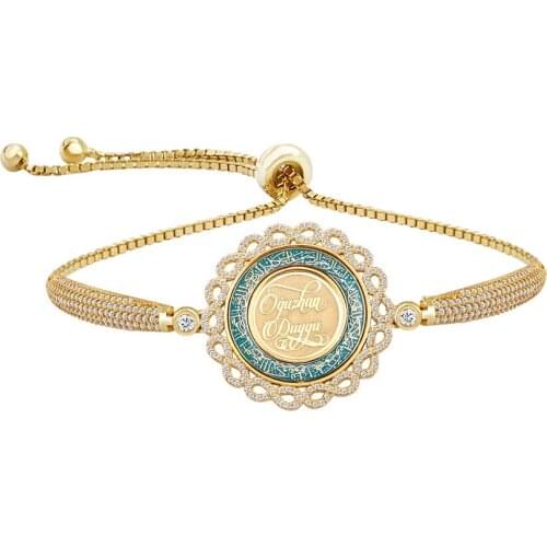 Evil eye Prayerful Name Post Silver With Lift Women 'S Bracelet DN307