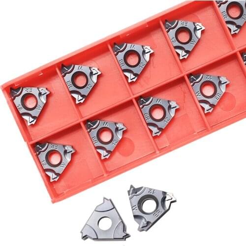 10PCS Carbide Inserts 16ER 12W 16ERM IRM IC908 Thread Turning Tool Carbide Turning Lathe Tool