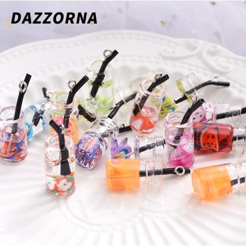 10Pcs/Lot Classic Fruit Series Pendant Crafts Making Findings Handmade Jewelry DIY for Earrings Necklace Accesories 10x18mm