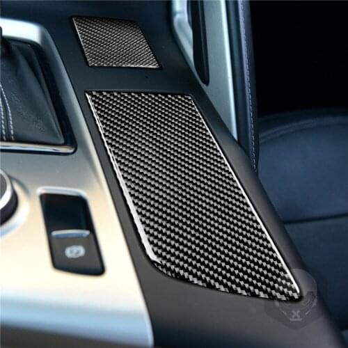2x/Set of Carbon Fiber Cup Holder Cover Panel Sticker For Corvette C7 2014-2019