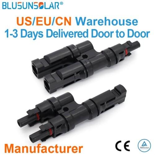 200 Pairs High Quality PV Solar PV Branch Connector 2 In 1 Parallel Y Cable Connector For Solar Panels LJ0154 Solar