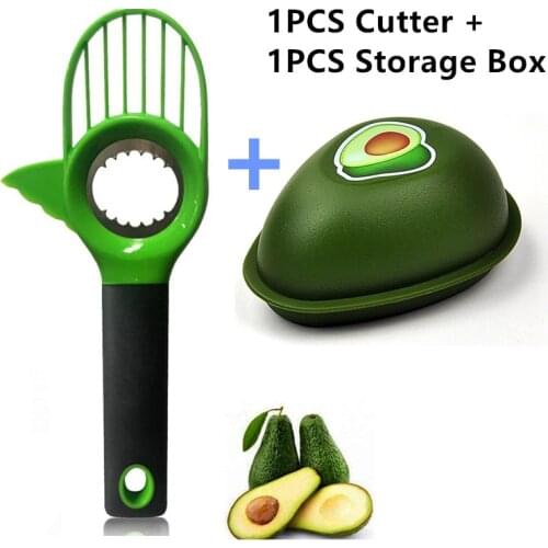Avocado Slicer Cutter Peeler & Storage Box Portable Creative Cover Fruit Kitchen Tools Frutero Gadget and Inteligentes