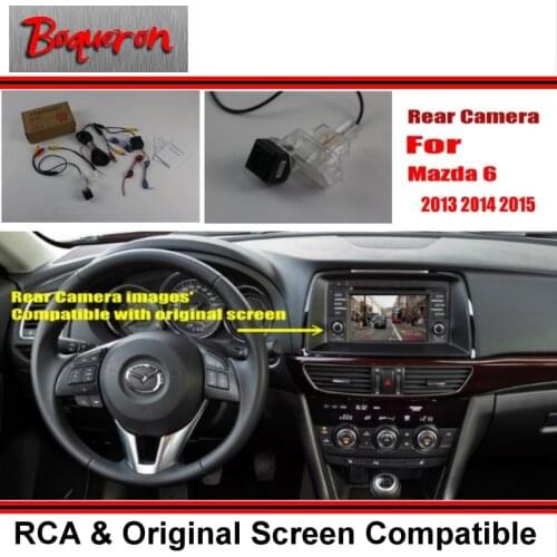 Car Rear View Camera / Back Up Reverse Camera Sets For Mazda 6 Mazda6 / Mazda Atenza 2013~2015 RCA & Original Screen Compatible