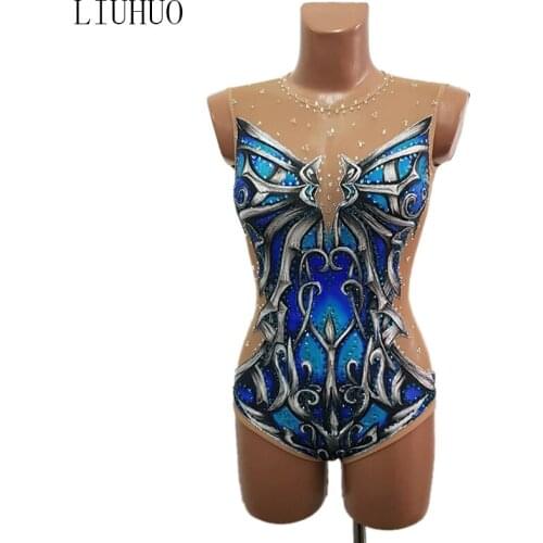 Free Logo Printing Rhythmic Gymnastics leotards Women Funisha cha cha Ballet dancing Tank Gymnastics leotards for Girls