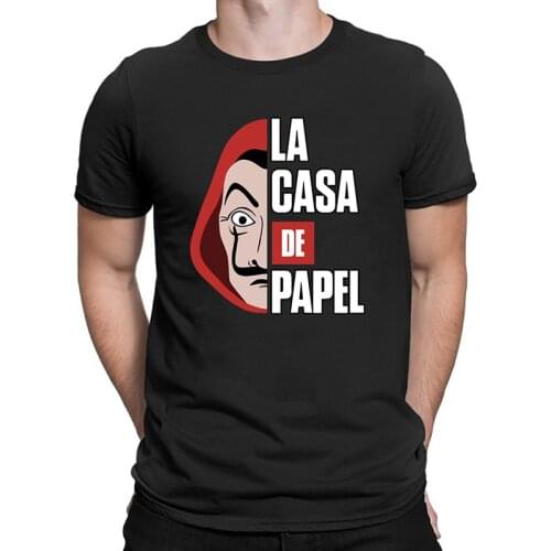La Casa De Papel T Shirt TV Series Money Heist House of Paper Tops Summer New Arrival Men Short Sleeve Casual Cotton Tee