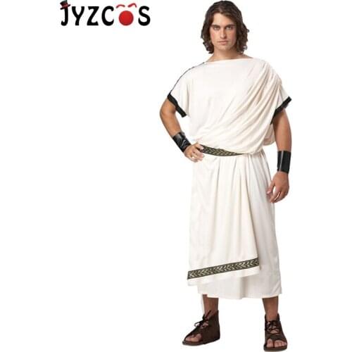JYZCOS Ancient Roman Prince Princess Costume for Adult Men Women Halloween Purim Cosplay Costume Party Fancy Dress