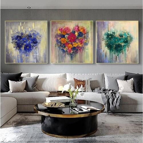 Famous Oil Painting Abstract Art Canvas Painting Flowers Modern Colorful Wall Poster Living Room Home Decoration Picture Cuadros