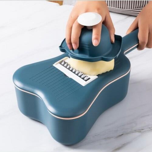【KATEROSE】Multifunctional Vegetable Cutter Potato Shredder Home Kitchen Wipe Radish Shredder Slicer Washing Basket