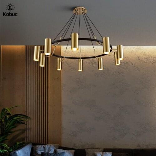 Kobuc Modern Dinning Room Copper Pendant Lighting Nordic Metal Spotlight Pendant Lamp/Hanging Light For Bedroom Living Room