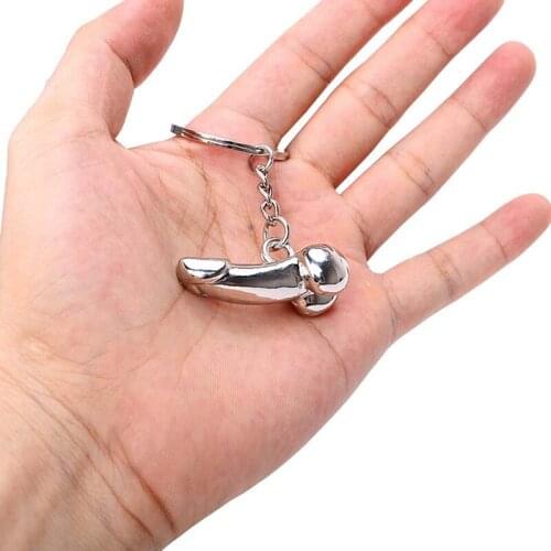 Metalen Creatieve Grappige Auto Sleutelhanger Sexy Penis Stijl Sleutelhanger Purse Bag Hanger Decoratie Auto-Styling