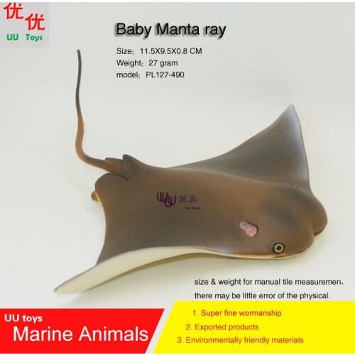Hot toys baby devil rays flying rays Manta ray Simulation model Marine Animals Sea kids gift educational props Action Figures