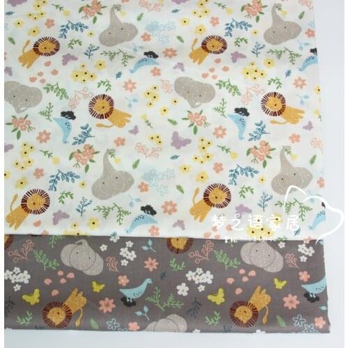 Animal Lion DIY Handmade Sewing Craft Pillow Cloth Toy Doll Dress Material Quilting Patchwork Tissus Tecidos 100% Cotton Fabric