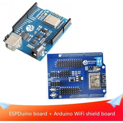 ESPDuino Development Board and Web WiFi Shield Board Compatible with Arduino UNO R3 + Using ESP-WROOM-02 Module