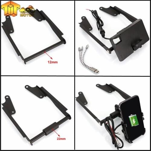 Motorcycle Navigation Bracket Phone Mobile Phone GPS Plate Bracket for YAMAHA MT-09 MT 09 Tracer 900 FJ-09 2016-2017 Black