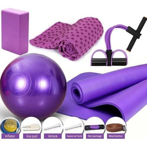 Yoga Mats Set Extra Thickness Non-slip Pilates Home Exercises Gym Sports Dancing Tasteless Fitness Pad Strap Balance Ball Block