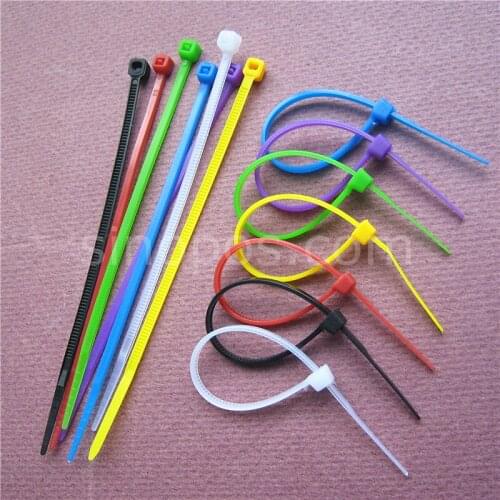 Nylon Cable Ties Colors Assorted 2.5x100mm, self lock zip wire, sign holder rack fixture electric wires line secured loop lock