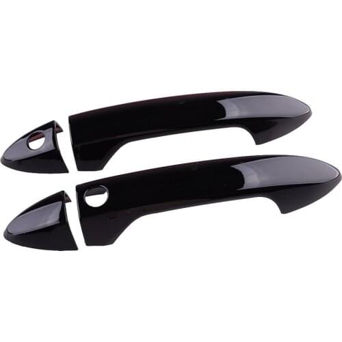 8Pcs/Set Car Side Door Handle Cover Trim With Smart Keyless Hole Fit For Honda Accord 9th 2013 2014 2015 2016 2017 Glossy Black