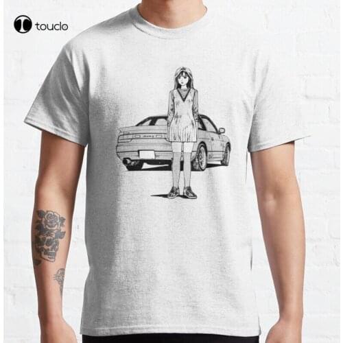 Initial D Sileighty Niss 180Sx/240Sx Classic Initial D Drifting Drift Jdm Japan Japanese Cars T-Shirt Cotton Tee Shirt