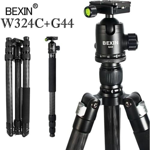 Professional carbon fiber tripod travel lightweight tripod portable DSLR video camera stand shooting photo tripod for camera