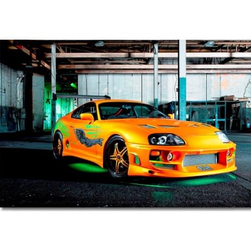 Supercar Toyotas Supra Tuning Hot Rod Vehicles Poster Canvas Art Prints Wall Paintings for living room Decor