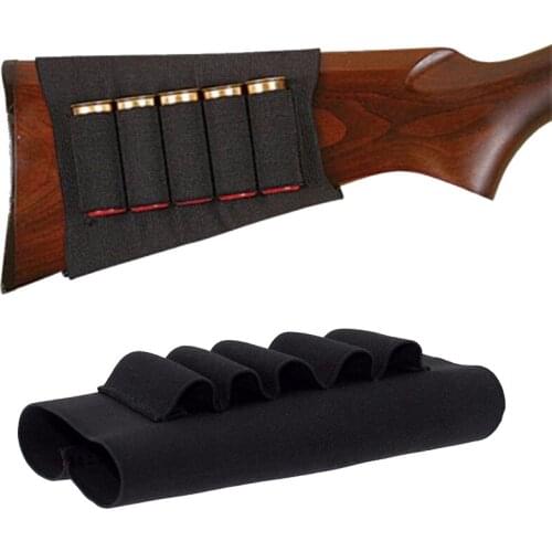 Tactical 5 Round Shot gun Ammo Carrier Shell Holder 12/20 GA Military Bandolier Carrier Pouch Airsoft Rifle Hunting Accessories