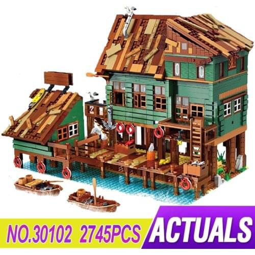 UG 30102 New MOC Captains Wharf Modular Building Blocks Bricks Educational Puzzle Toy Christmas Gifts For Child