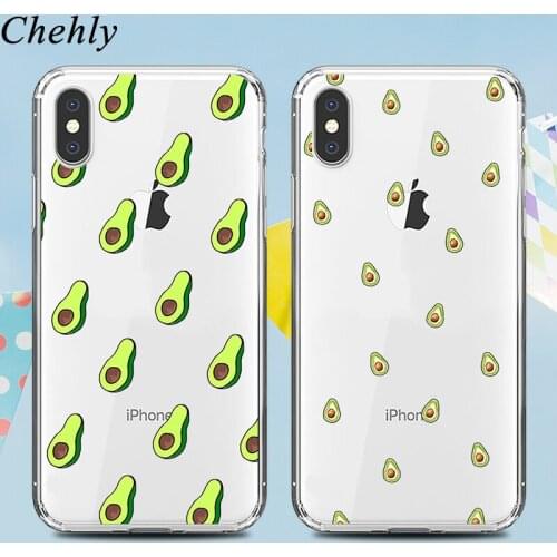 Funny Avocado Phone Case for IPhone 6s 7 8 11 12 Mini Plus Pro X XS MAX XR SE Cases Soft Silicone Fitted black Cover Accessories