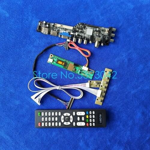 LCD drive board kit 1CCFL USB VGA AV 30 Pin LVDS 1024*768 digital DVB Fit HSD150PX14/HSD150PX15/HSD150PX16/HSD150PX17 panel