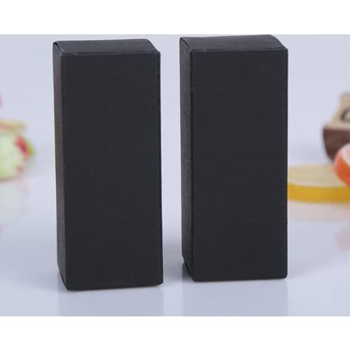 100pcs/lot Brown/White/Black Kraft Paper Gift Box Oil bottle packing box cosmetic packing valves tube Craft Candle Packing Boxes