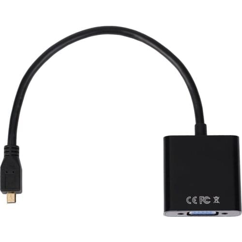 2020 New 1080P Micro HDMI-compatible to VGA Female Video Cable Converter Adapter for PC Laptop Black Digital Hot hot new