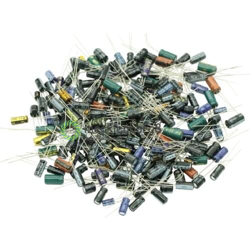 210Pcs 25 Values 0.1uF-220uF Aluminum Electrolytic Capacitor Condenser Assortment kit set pack