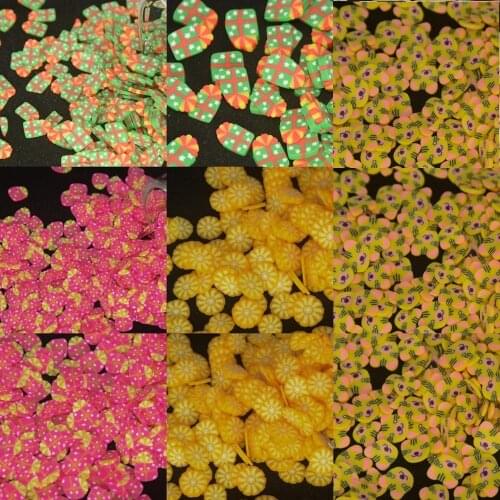 Christmas Gift Box Hamster Cat Shape Polymer Clay Slice Sprinkles For Slimes Filling Resin Epoxy Filler DIY Halloween Decoration