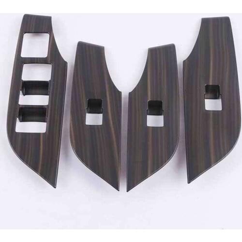 For Toyota RAV4 2019 2020 Car Interior Peach Wood Decoration Accessories Instrument Console Gear Water Cup Cover Air Vent Trims