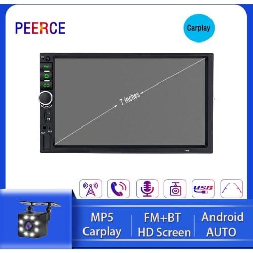 PEERCE 2 din carplay car radio multimedia player 2 din stereo receiver audio for cars
