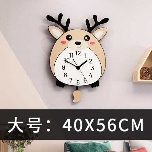 Large Cartoon Wall Kid Clocks Living Room Creative Cute Watches Home Bedroom Mute Wall Clock Fashion Simple Watch Decorations