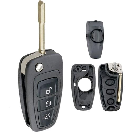 3 Buttons Car Key Fob Case Shell Replacement with FO21 Blade Flip Folding Remote Cover for Ford Focus Mk1 Mondeo Connect Transit