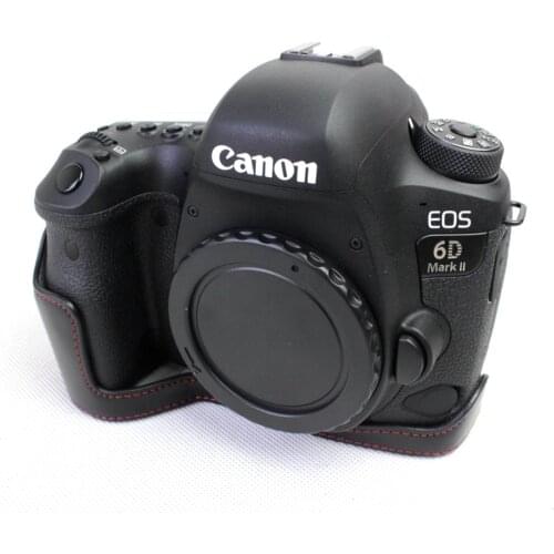 3 Color High Quality Camera Base PU Leather Half Body Camera case For Canon 6d ii With Battery Opening Camera Bag