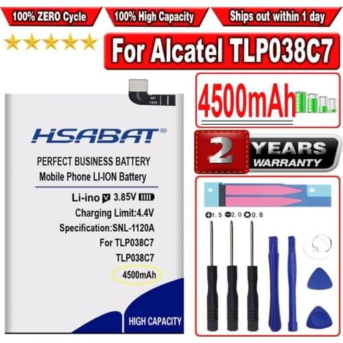 HSABAT 4500mAh TLP038C7 Battery for Alcatel Mobile Phone