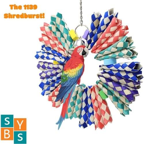 Parrot Toys Parrot Parakeet Budgie Cockatiel Cage Bird Supplies Swing Suspension Bridge Gnawing Bell Rattan Ball Bird Toy