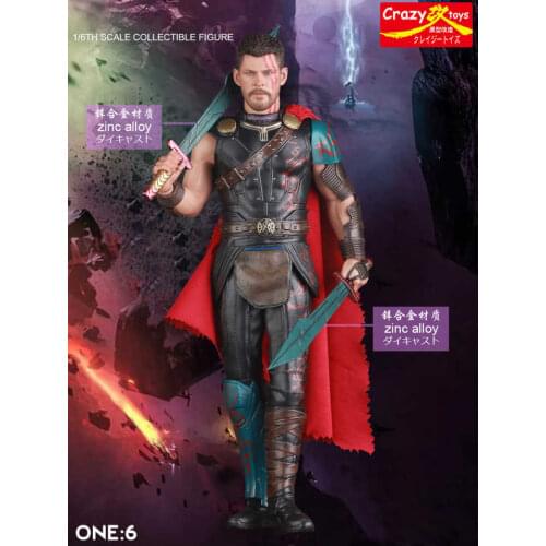 28cm Crazy Toys Marvel Avengers Super Hero Thor with Swords PVC Action Figure Collectible Model Toy