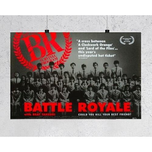 L436 BATTLE ROYALE Classic Movie Japanese Horror Silk Fabric Poster Art Decor Indoor Painting Gift