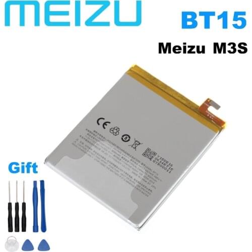 MEIZU BT15 3000mAh 100% Original Mobile Phone Battery For Meizu M3s BT15 Smart Cellphone Replacement Rechargeable Battery +Tools