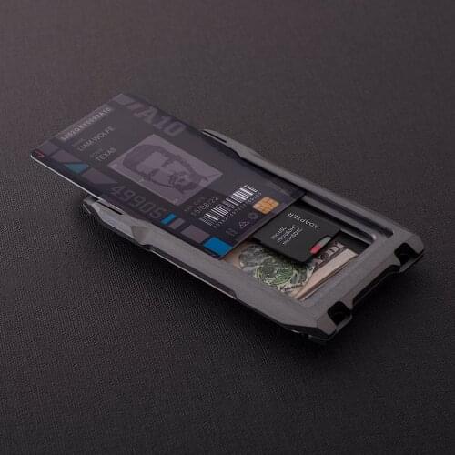 2021 Metal Rfid Credit Card Holder Men Wallet Bank ID Aluminium Cardholder Anti-thief Card Case Money Bag Practical Tactical