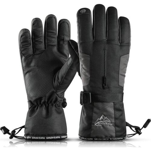 Cold-proof Ski Gloves Winter Outdoor Riding Sports Windproof Waterproof Wear-resistant, Non-slip and Velvet Keep Warm